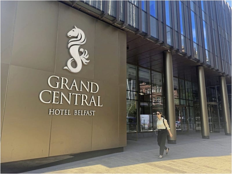 The Grand Central Hotel in Belfast. Hotels in the north were permitted to reopen on July 3. Picture by Hugh Russell. 