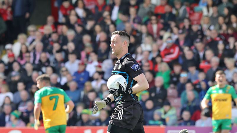Donegal goalkeeper Gavin Mulreany during his side's win over Tyrone. Picture: Margaret McLaughlin