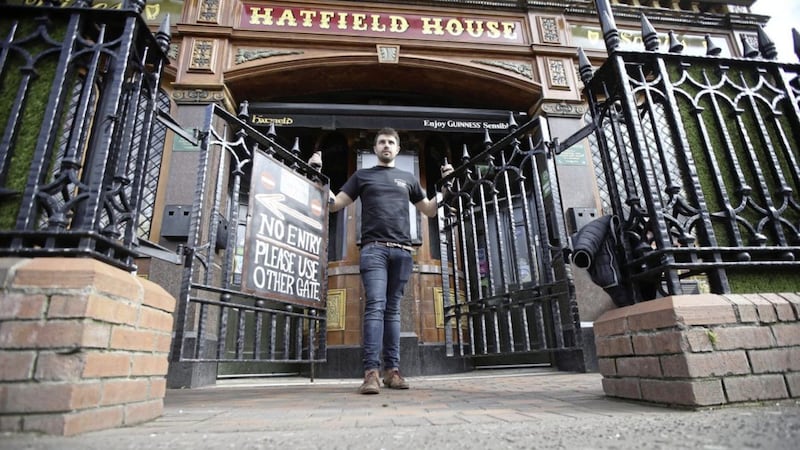 Richie Keenan, manager at the Hatfield Bar in South Belfast. Picture by Hugh Russell. 