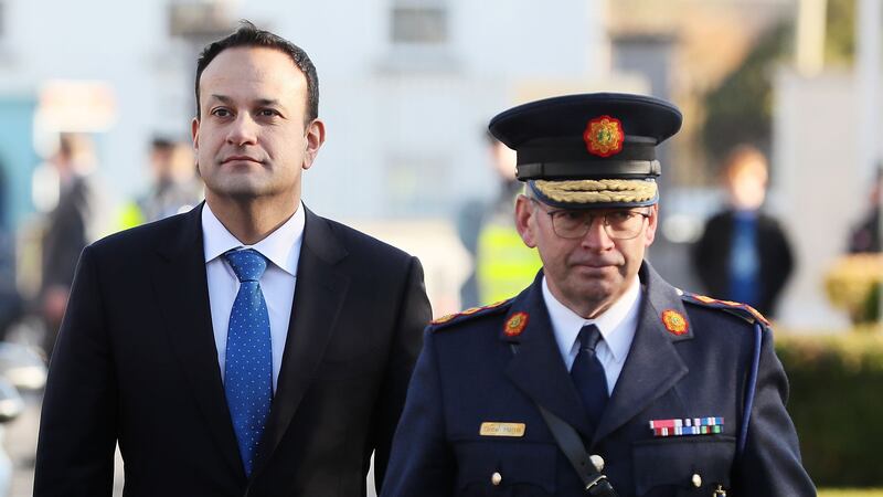 Taoiseach Leo Varadkar (left) and Garda Commissioner Drew Harris (Brian Lawless/PA)