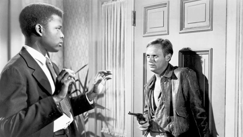 Sidney Poitier and Richard Widmark in No Way Out 