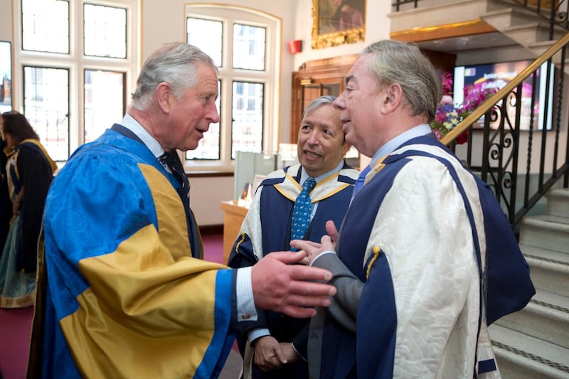 The Prince of Wales with Lord Lloyd Webber