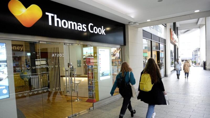 The Thomas Cook stored at Victoria Square in Belfast was closed yesterday 