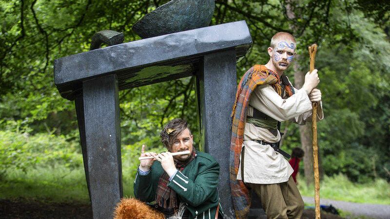 Characters from the Footsteps in the Forest festival in Slieve Gullion 3-4 June
