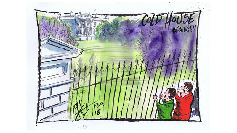 Ian Knox cartoon 13/3/18: Bizarre guest list for White house St Paddy's Day reception&nbsp;