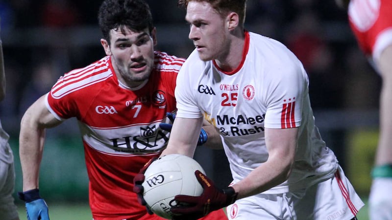 &nbsp;Tyrone's Conor Meyler may not be fit enough to face Derry in nine days time<br />Picture by Philip Walsh