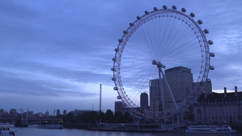 The London Eye rotated anti-clockwise for the first time in its history to mark the end of daylight saving time.