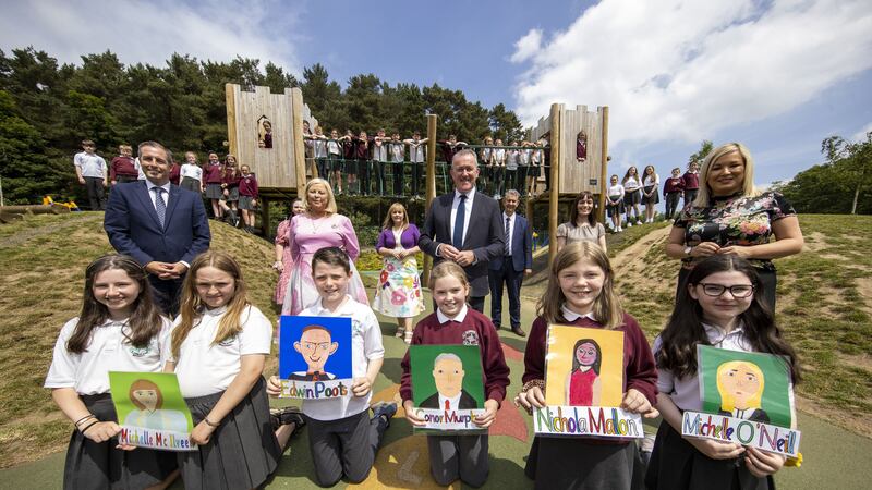 The portraits by pupils from St Brigid’s Primary School in Mayogall, took social media by storm last year