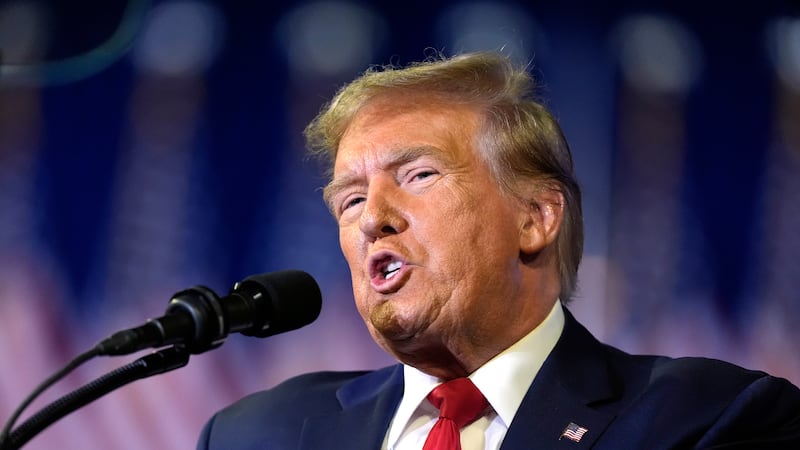 Donald Trump issued a video statement this week declining to endorse a national abortion ban and saying he believes limits should be left to the states (Manuel Balce Ceneta/AP)