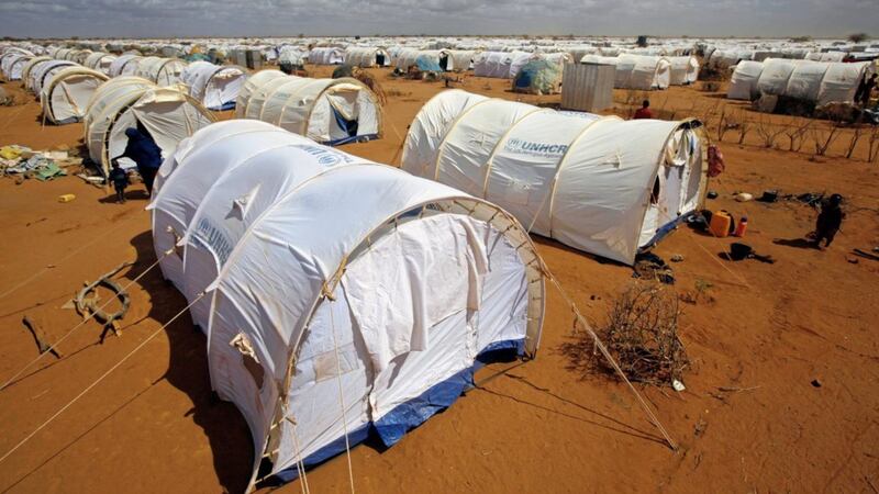 Tents at the UNHCR&#39;s Ifo Extension camp outside Dadaab, eastern Kenya, 100 kilometers (62 miles) from the Somali border. A Kenyan court declared illegal a government order to close the world&#39;s largest refugee camp and send more than 200,000 people back to war-torn Somalia. (AP Photo/Jerome Delay, File) 