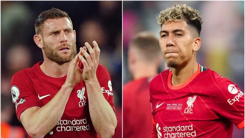 James Milner and Roberto Firmino are leaving Liverpool this summer (PA)