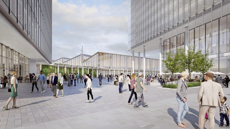 Work on the &pound;400 million Weavers Cross scheme continues at pace 