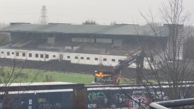 The appearance of a digger at Casement Park on Tuesday caused some excitement on Tuesday that construction work had started. 