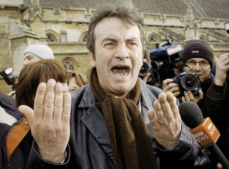 Gerry Conlon leaves the House of Commons in February 2005 after prime minister Tony Blair apologised for him being wrongly convicted of the Guildford pub bombings. Picture by Stefan Rousseau/PA Wire