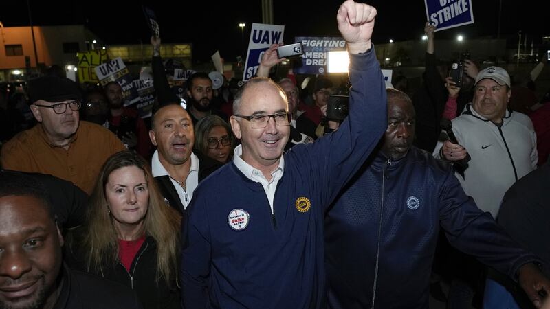 United Auto Workers president Shawn Fain has attacked ‘corporate greed’ (AP Photo/Paul Sancya)