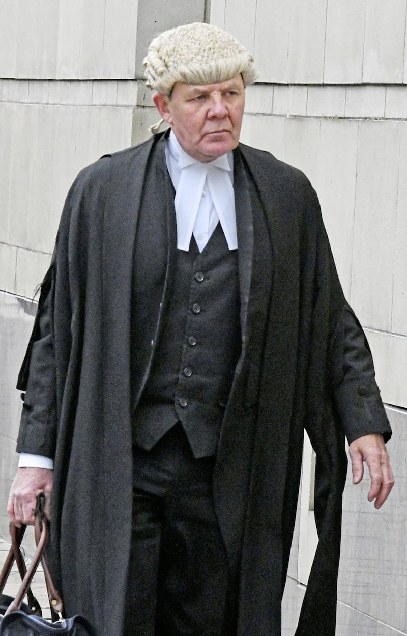 Arthur Harvey QC at Belfast Crown Court today where he was addressing the 'rugby rape' trial jury as the case entered its' final phase