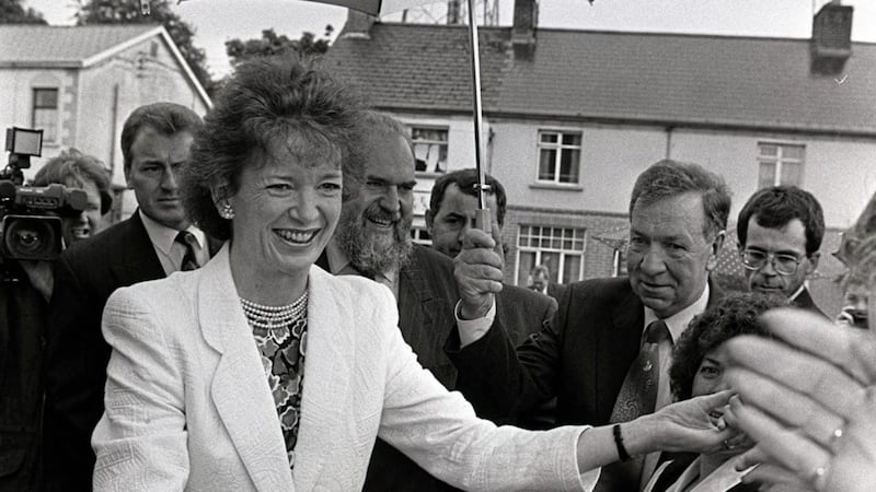 President Mary Robinson at Coalisland Heritage Centre in Co. Tyrone in 1993 