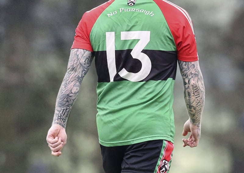 Eoghan Quigg has quickly found his form on the Gaelic football field after a couple of years away from the game. Picture by Margaret McLaughlin 