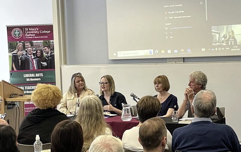 Rev Karen Sethuraman, Claire Mitchell and Linda Ervine discuss stories of alternative Protestant lives at Feile an Phobail last month, with Bill Rolson in the chair 