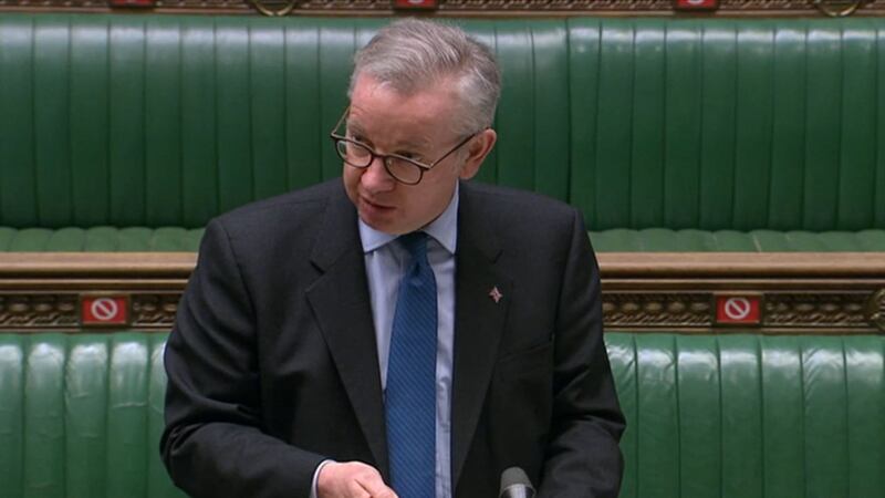 &nbsp;Cabinet Office minister Michael Gove updates MPs in the House of Commons, London, on the deal struck with the European Commission on the implementation of the Withdrawal Agreement.
