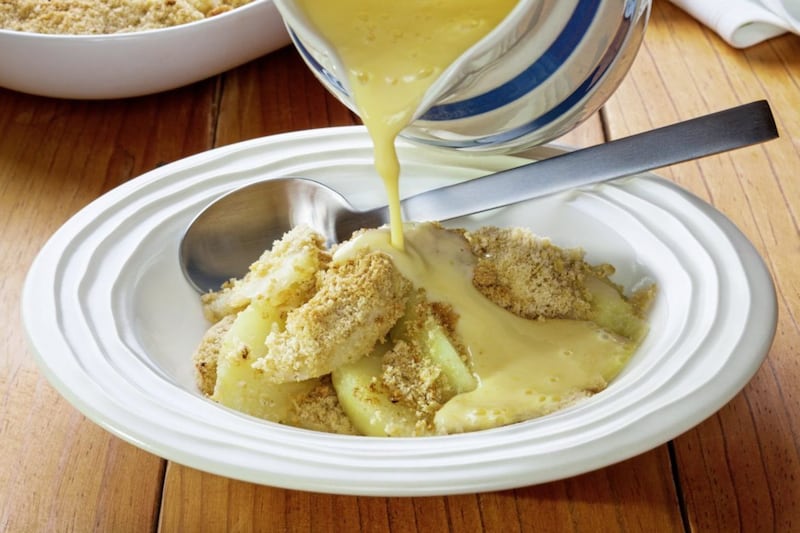 Fresh apple crumble made with Armagh apples - served with cold custard - is a go-to comfort food in Lynette&#39;s house 