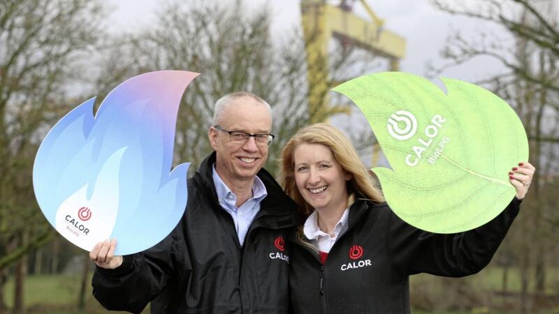 Officially launching Calor BioLPG in Northern Ireland is Stephen Laughlin, Calor area sales representative and Mary Coughlin, BioLPG product manager 