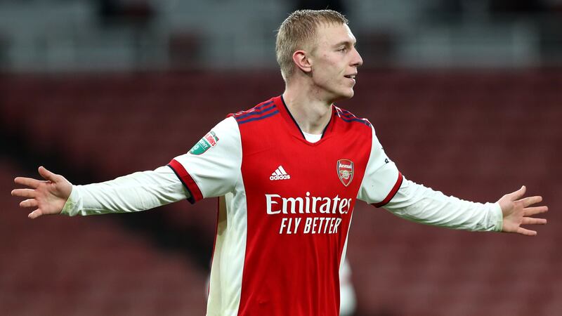 Arsenal’s Mika Biereth made an instant impact on loan at Motherwell (Kieran Cleeves/PA)