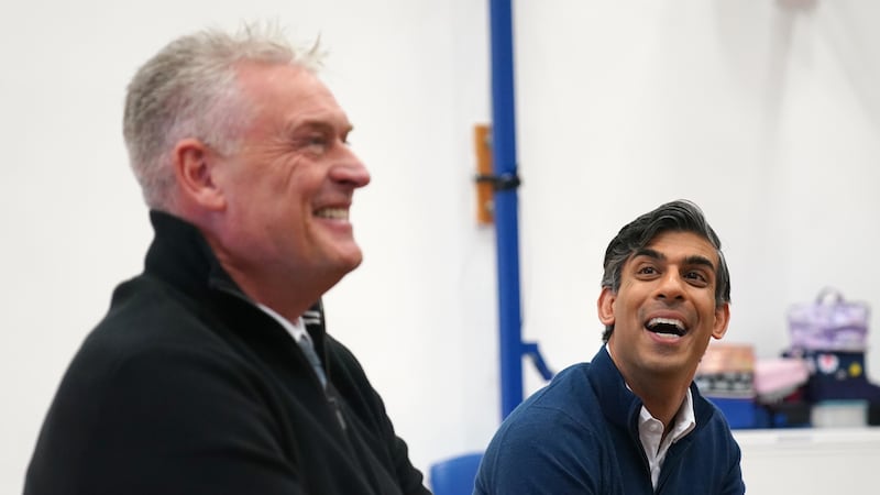 Prime Minister Rishi Sunak, with Lee Anderson