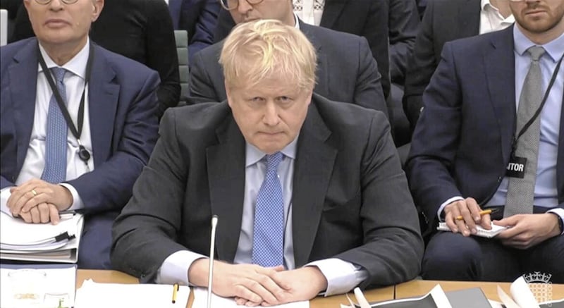 In an effort to show he was taking the whole thing seriously, Boris Johnson sported a new hair style when he gave evidence to the Privileges Committee 