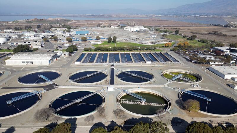 The San Jose-Santa Clara Regional wastewater facility in California (Terry Chea/AP)