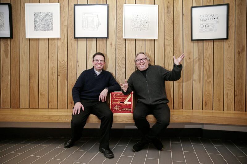 4 Corners Festival organisers Fr Martin Magill and the Rev Steve Stockman. The 2018 festival runs from Friday February 2 to Sunday February 11. Picture by Mal McCann. 