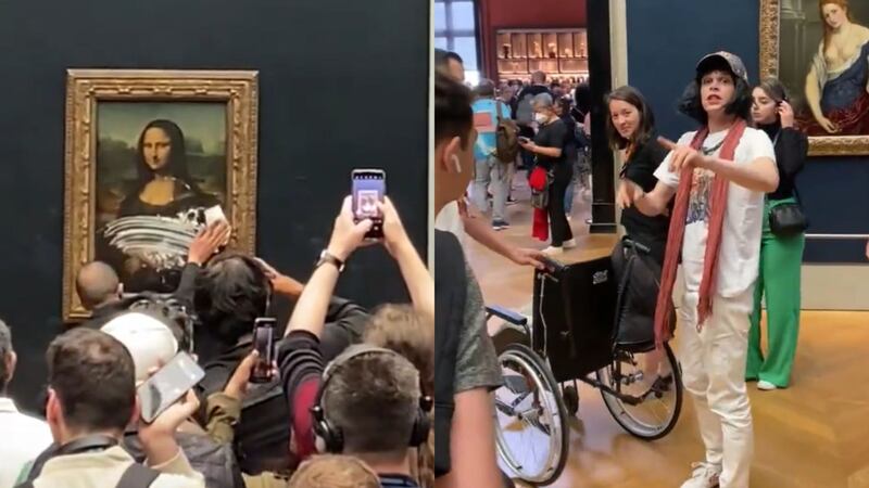 A Liverpool fan who was at the Louvre following his side’s Champions League final defeat asked: ‘What were the odds this would happen?’