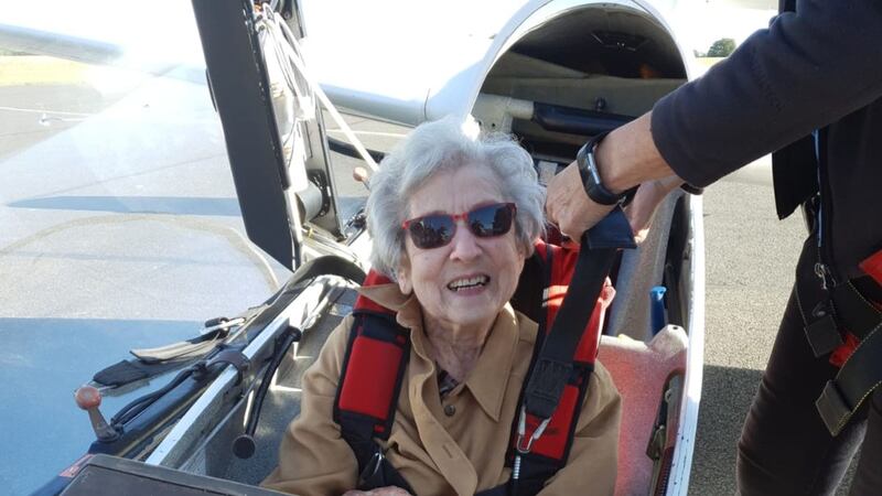 Olwyn Hopkins overcame her fear of flying.