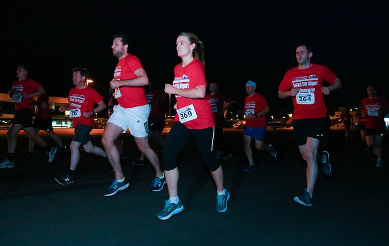The hugely-popular Grant Thornton Runway Run attracted a record number of runners as 600 local businessmen and women took part in the 5k run on the tarmac of Belfast City Airport&nbsp;
