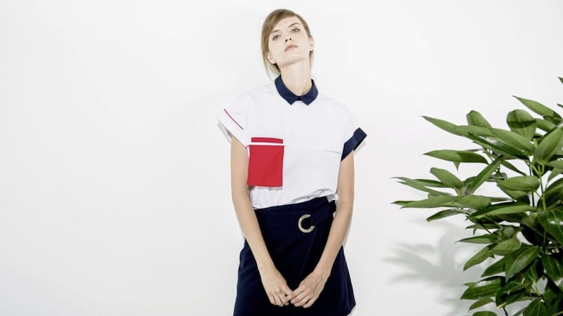 Cubic Poplin Blouse and Club Skirt, available from ownthelook.com 
