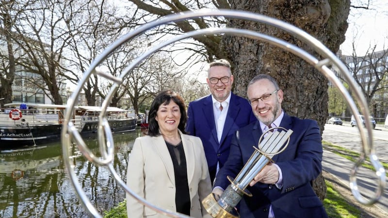 Announcing the 2018 EY Entrepreneur Of The Year Ireland finalists are (from left) Anne Heraty of CPL Resources, who will chair the judging panel, fellow judge Michael Carey (East Coast Bakehouse) and Kevin McLoughlin, partner lead for the EY Entrepreneur of The Year programme.&nbsp;