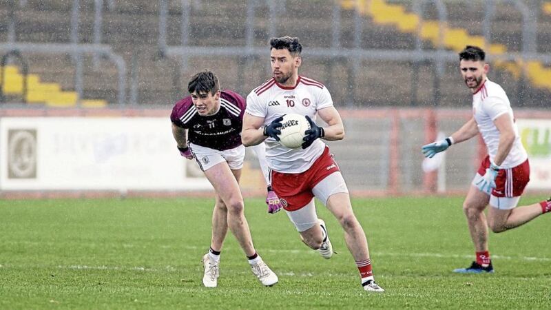 Tyrone&#39;s Mattie Donnelly in action against Galway last year. Picture by Seamus Loughran. 