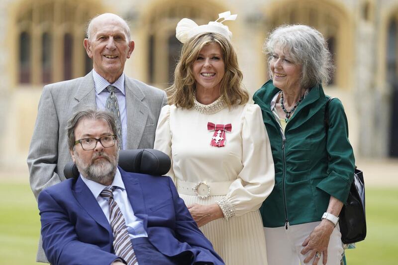 Kate Garraway with her husband Derek Draper and her parents Gordon and Marilyn Garraway