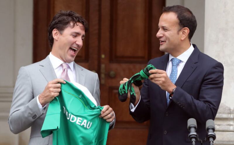 Justin Trudeau has a challenger in the funky sock stakes: Irish Taoiseach Leo Varadkar