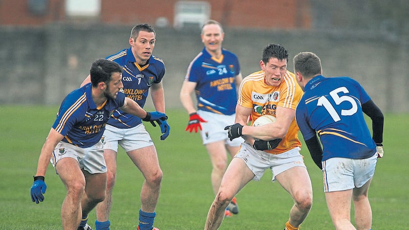 <address>Antrim will face Wicklow in Division Four of the National League and, if new proposals get the go-ahead, could meet again in a &lsquo;B&rsquo; Championship<br />Picture: Seamus Loughran