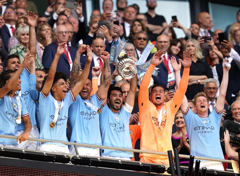 Manchester City lifted the FA Cup last season