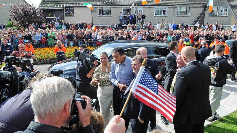 Muhammad Ali made a famous visit to his Irish ancestral home of Ennis, Co Clare in 2009. Picture by Justin Kernoghan 