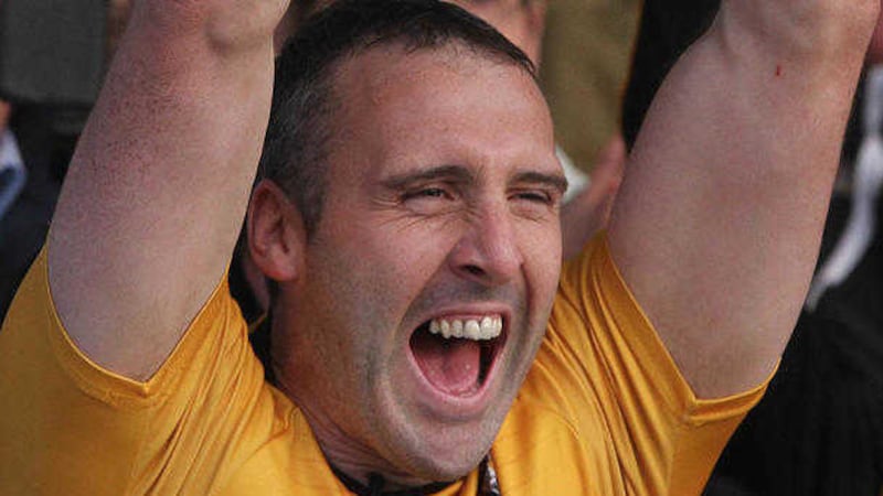 Crossmaglen Rangers' Paul Hearty in elated mood after last Sunday's Armagh SFC final victory<br />Picture: Colm O'Reilly