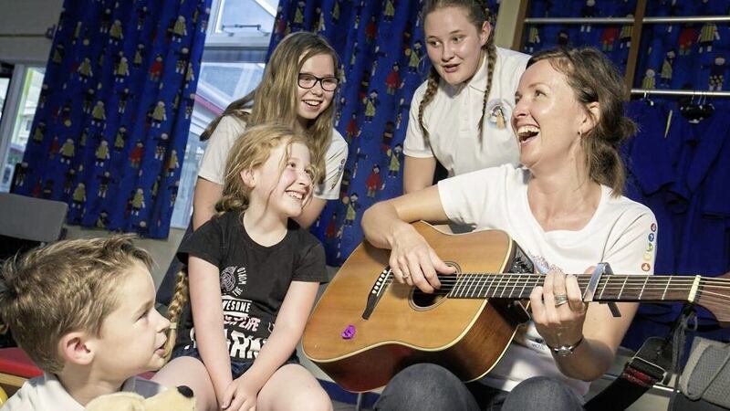 Artist Una McCann, who worked with local school children to use music to develop confidence and self-expression skills, as part of the ARTiculate programme 