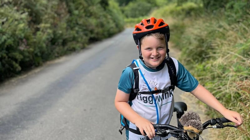 Harry Peksa and his father, Nick, have embarked on a 1,100-mile cycle across the UK for Tiggywinkles The Wildlife Hospital Trust.