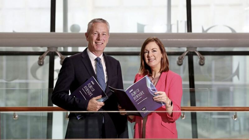 KPMG partner-in-charge John Hansen with CBI Northern Ireland chief executive Angela McGowan 