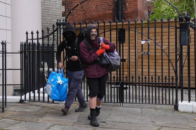 Some squatters had already been seen leaving the venue