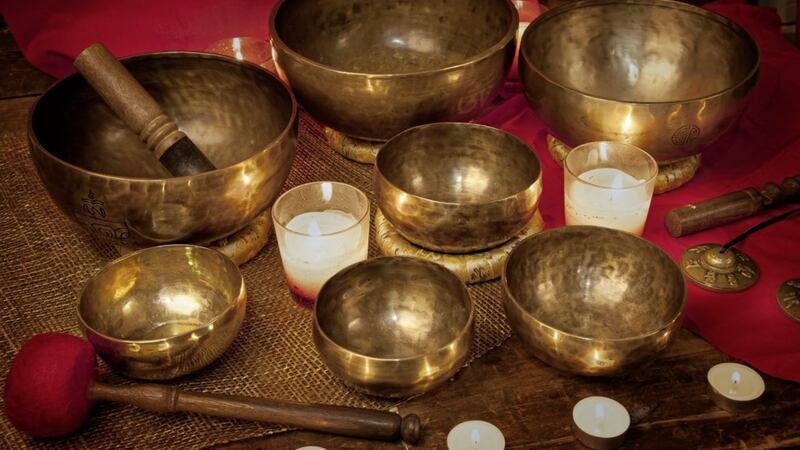These are beautiful shining gongs &ndash; one is made from Tibetan monks&rsquo; broken singing bowls  