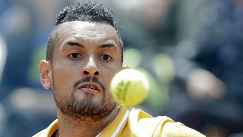 Kyrgios threw a chair across the court after receiving a game penalty in his second-round clash with Casper Ruud.