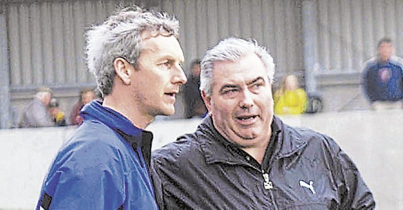 Team trainer John McCloskey (left) was a key member of Joe Kernan&#39;s backroom team 